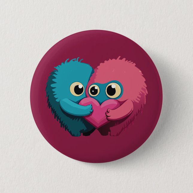 Badge Rond 5 Cm Monster Love (Devant)