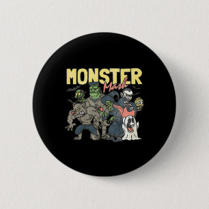 Badge Rond 5 Cm Monster Mash Happy Halloween Saison Éffrayante Tri