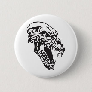 Badge Rond 5 Cm Monster Skull