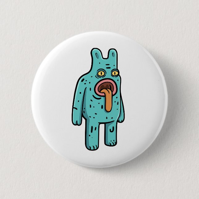 Badge Rond 5 Cm Monstre (Devant)