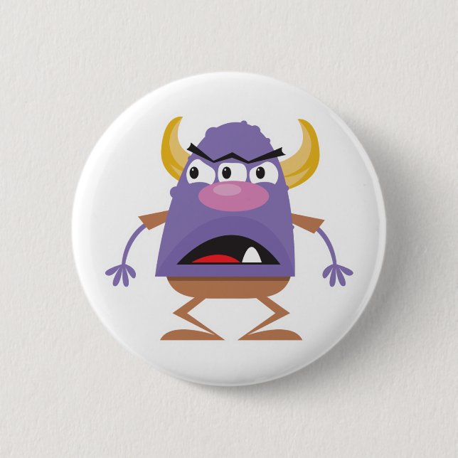 Badge Rond 5 Cm monstre à trois yeux (Devant)