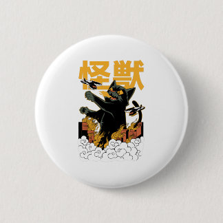 Badge Rond 5 Cm Monstre de chat de Kaiju anime