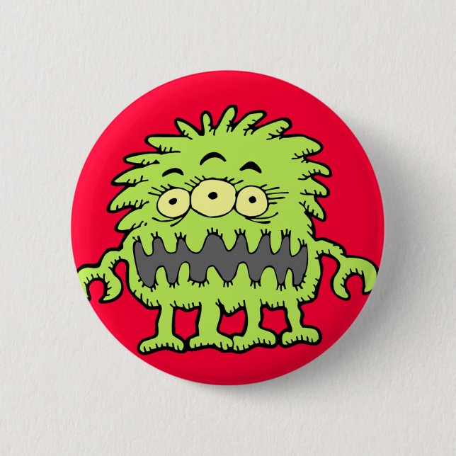 Badge Rond 5 Cm Monstre de Mongo observé par 3 (Devant)