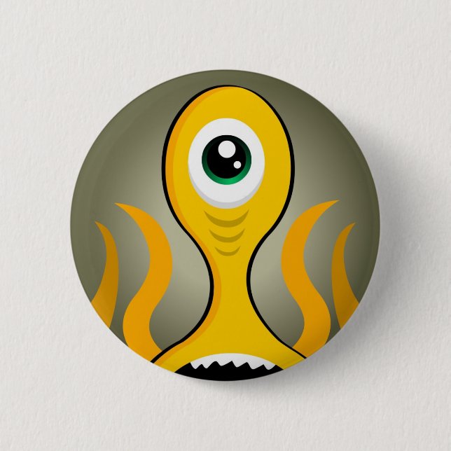 Badge Rond 5 Cm Monstre des profondeurs de la mer (Devant)