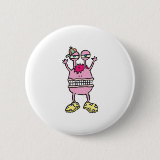Badge Rond 5 Cm monstre drôle de grande bouche