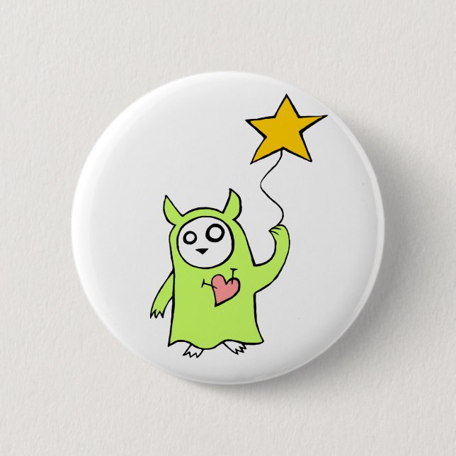 Badge Rond 5 Cm Monstre étoilé (Devant)