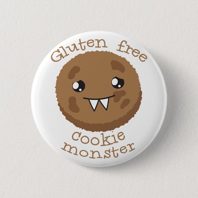 Badge Rond 5 Cm Monstre libre de biscuit de gluten (Devant)