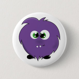 Badge Rond 5 Cm Monstre pourpre mignon
