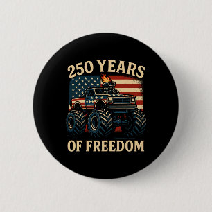 Badge Rond 5 Cm Monstre Truck 250e anniversaire d'Amérique 4 juill