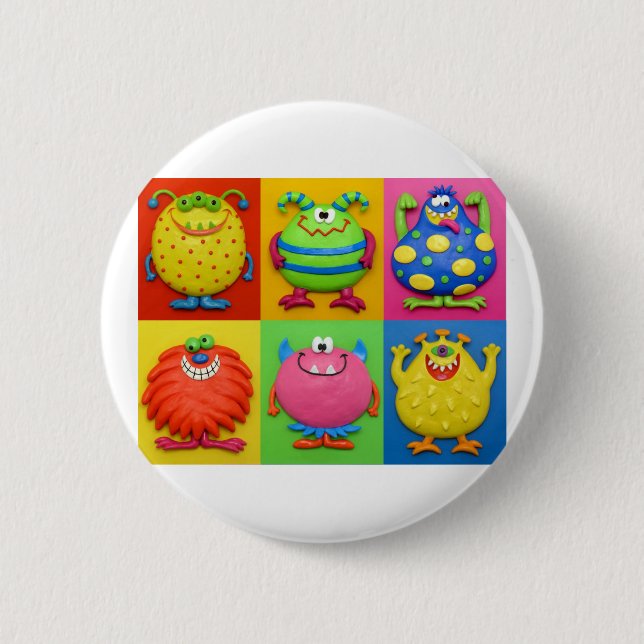 Badge Rond 5 Cm Monstres (Devant)