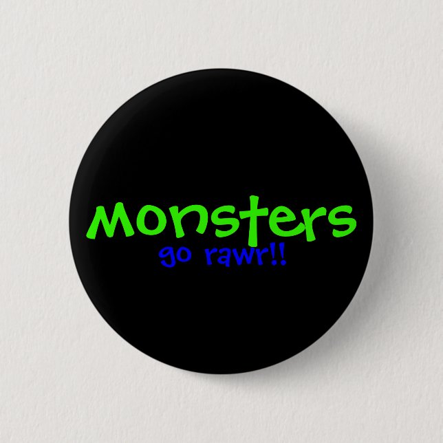 Badge Rond 5 Cm Monstres ! ! (Devant)