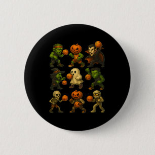 Badge Rond 5 Cm Monstres d'Halloween Jouer Sketll Costume drôle