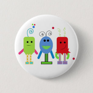 Badge Rond 5 Cm Monstres Idiots