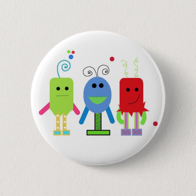 Badge Rond 5 Cm Monstres stupides (Devant)