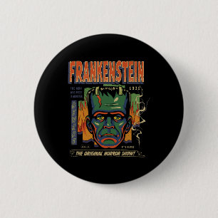 Badge Rond 5 Cm Monstres universelles Frankenstein Halloween Vinta