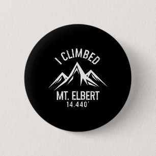 Badge Rond 5 Cm Mont Elbert, Colorado, Alpinisme, Randonnée au som