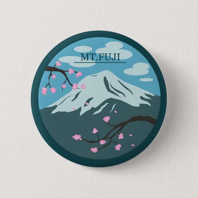 Badge Rond 5 Cm Mont Fuji (Devant)