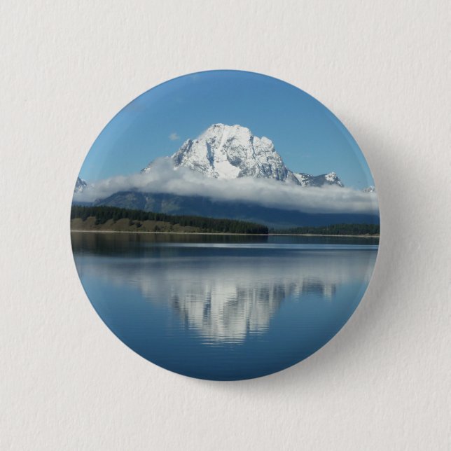 Badge Rond 5 Cm Mont Moran Reflection at Grand Teton (Devant)