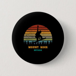 Badge Rond 5 Cm Mont Rose Tahoe Nevada Vintage Sun Snowboard S