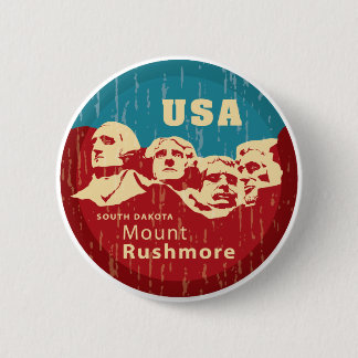 Badge Rond 5 Cm Mont Rushmore