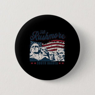 Badge Rond 5 Cm Mont Rushmore 4 juillet célébrant le drapeau des É