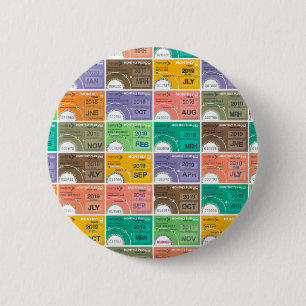 Badge Rond 5 Cm Montage des billets de train badge rond de 6 cm