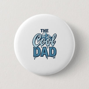 Badge Rond 5 Cm Montagne Cool Dad Graphisme Vintage_1
