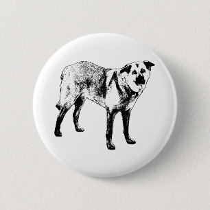 Badge Rond 5 Cm montagne ligne sourire, mélange tibétain
