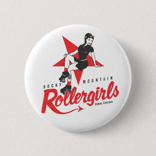 Badge Rond 5 Cm Montagne rocheuse Rollergirls