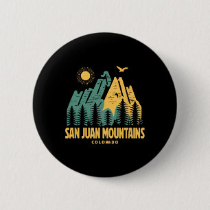 Badge Rond 5 Cm Montagnes de San Juan Colorado Randonnée Extérieur