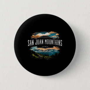 Badge Rond 5 Cm Montagnes de San Juan Colorado Randonnée Extérieur