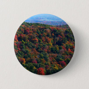 Badge Rond 5 Cm Montagnes des Appalaches à l'automne