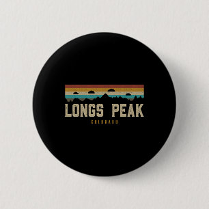 Badge Rond 5 Cm Montagnes Longs Peak Colorado Randonnée Extérieur