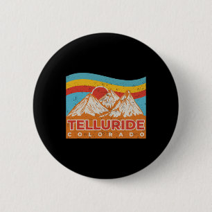 Badge Rond 5 Cm Montagnes Rocheuses du Colorado Telluride Ski Hiki