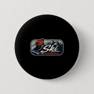 Badge Rond 5 Cm Montagnisme à ski