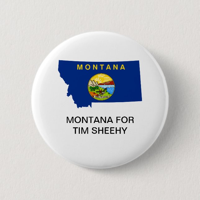 Badge Rond 5 Cm MONTANA POUR Tim Sheehy (Devant)