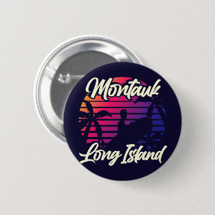 Badge Rond 5 Cm Montauk, Long Island