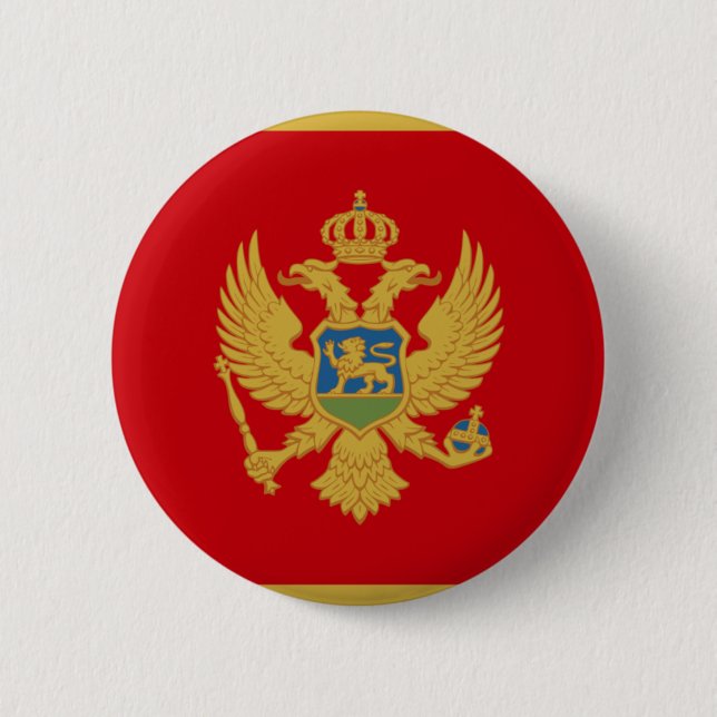 Badge Rond 5 Cm Monténégro (Devant)