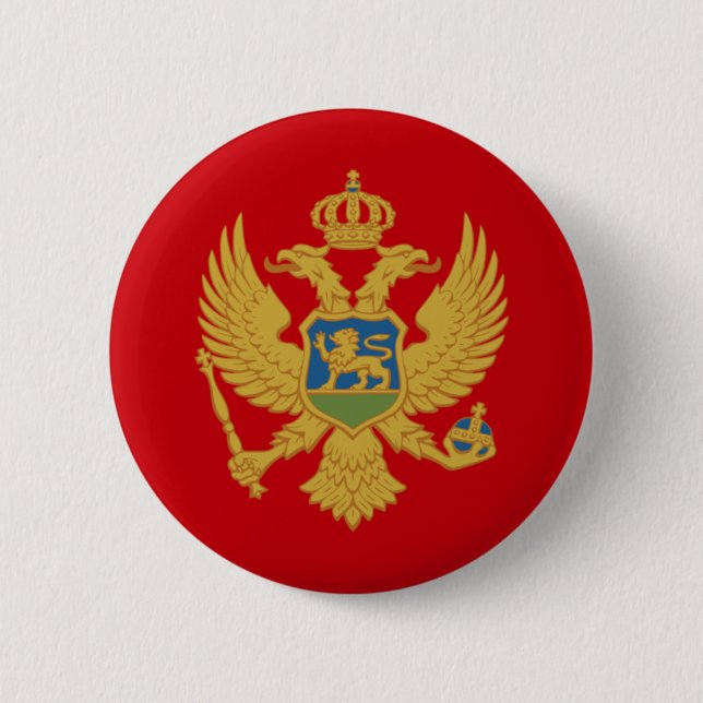 Badge Rond 5 Cm Monténégro (Devant)