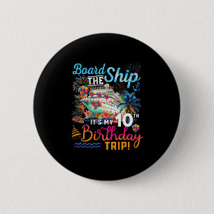 Badge Rond 5 Cm Monter à bord du navire C'est mon voyage de croisi