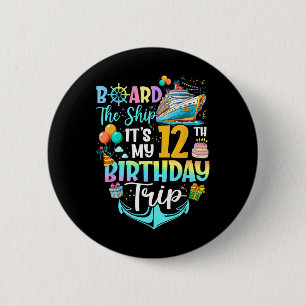 Badge Rond 5 Cm Monter à bord du navire C'est mon voyage de croisi