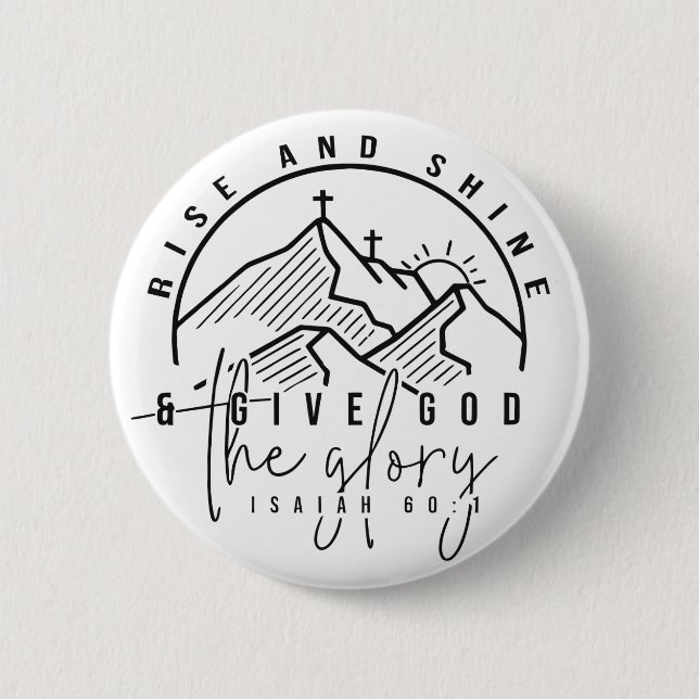 Badge Rond 5 Cm Monter et briller (Devant)