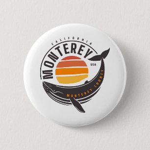 Badge Rond 5 Cm Monterey California Whale