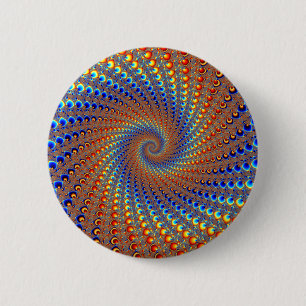 Badge Rond 5 Cm Monterey Fractal Art