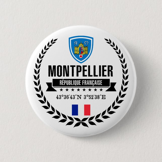Badge Rond 5 Cm Montpellier (Devant)