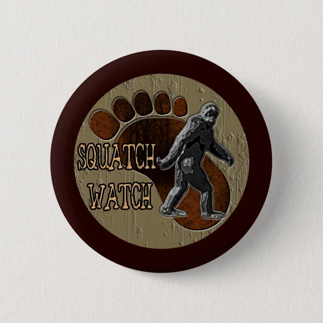 Badge Rond 5 Cm Montre de Squatch (Devant)