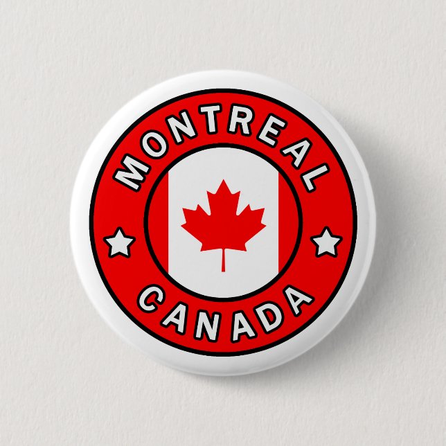Badge Rond 5 Cm Montréal Canada (Devant)