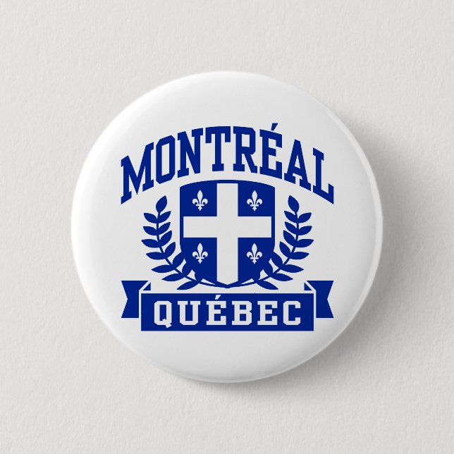 Badge Rond 5 Cm Montréal Québec (Devant)