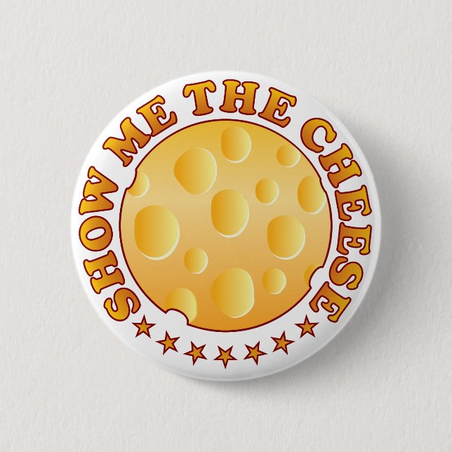 Badge Rond 5 Cm Montrez le brun de fromage (Devant)