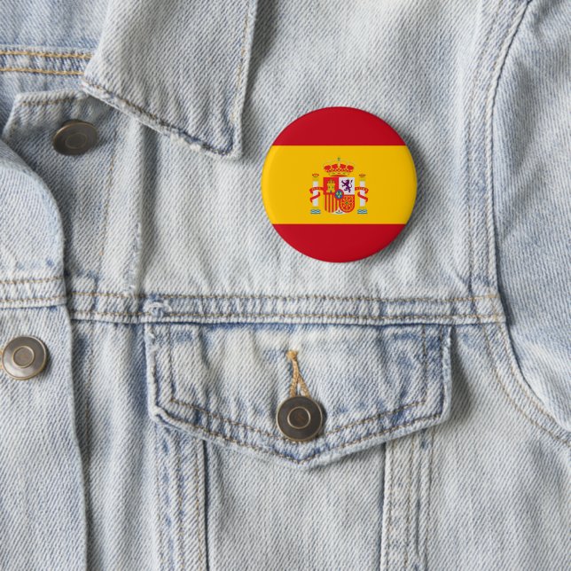 Badge Rond 5 Cm Montrez vos couleurs - Espagne (En situation)